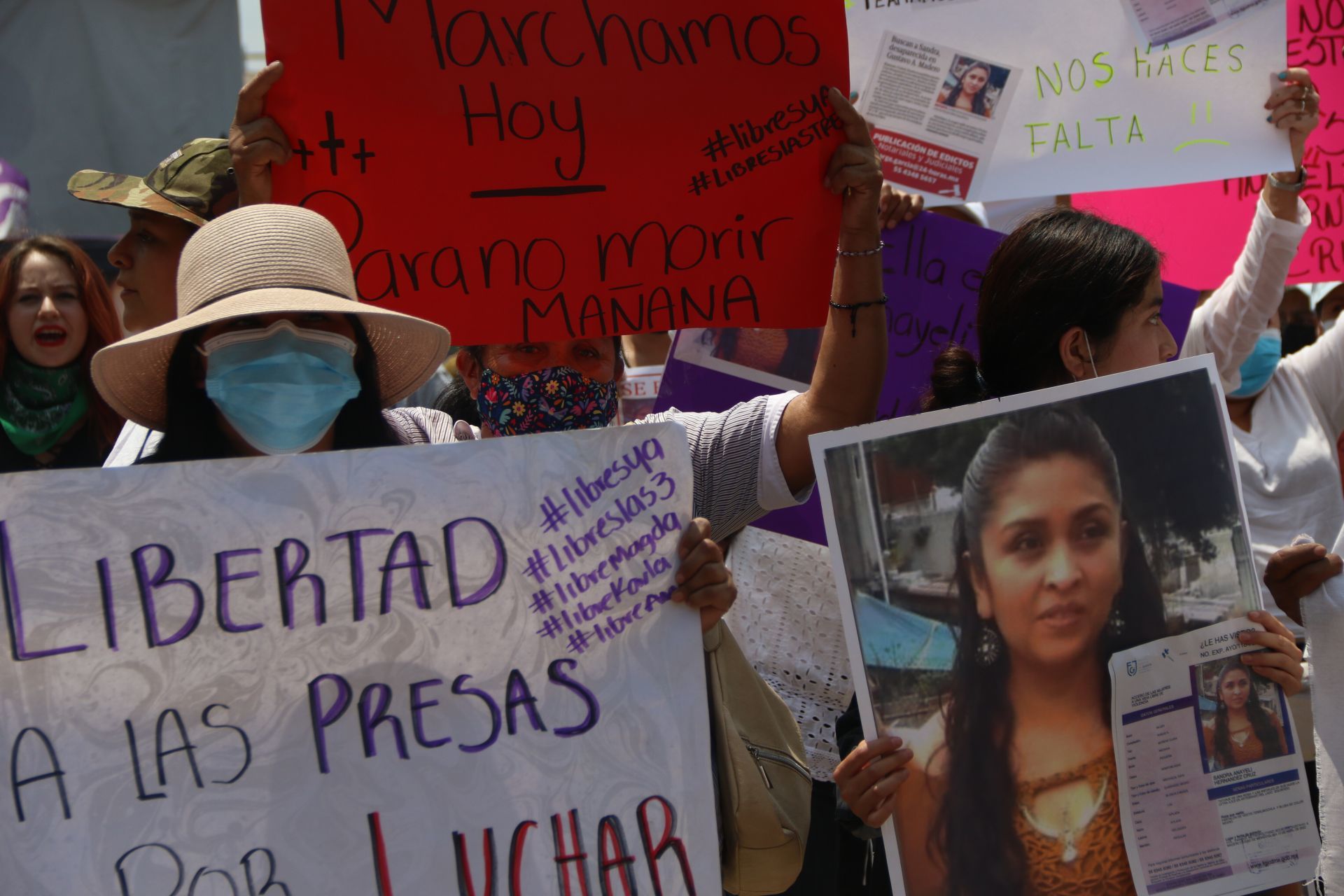 Colectivos feministas marchan en varios estados del país