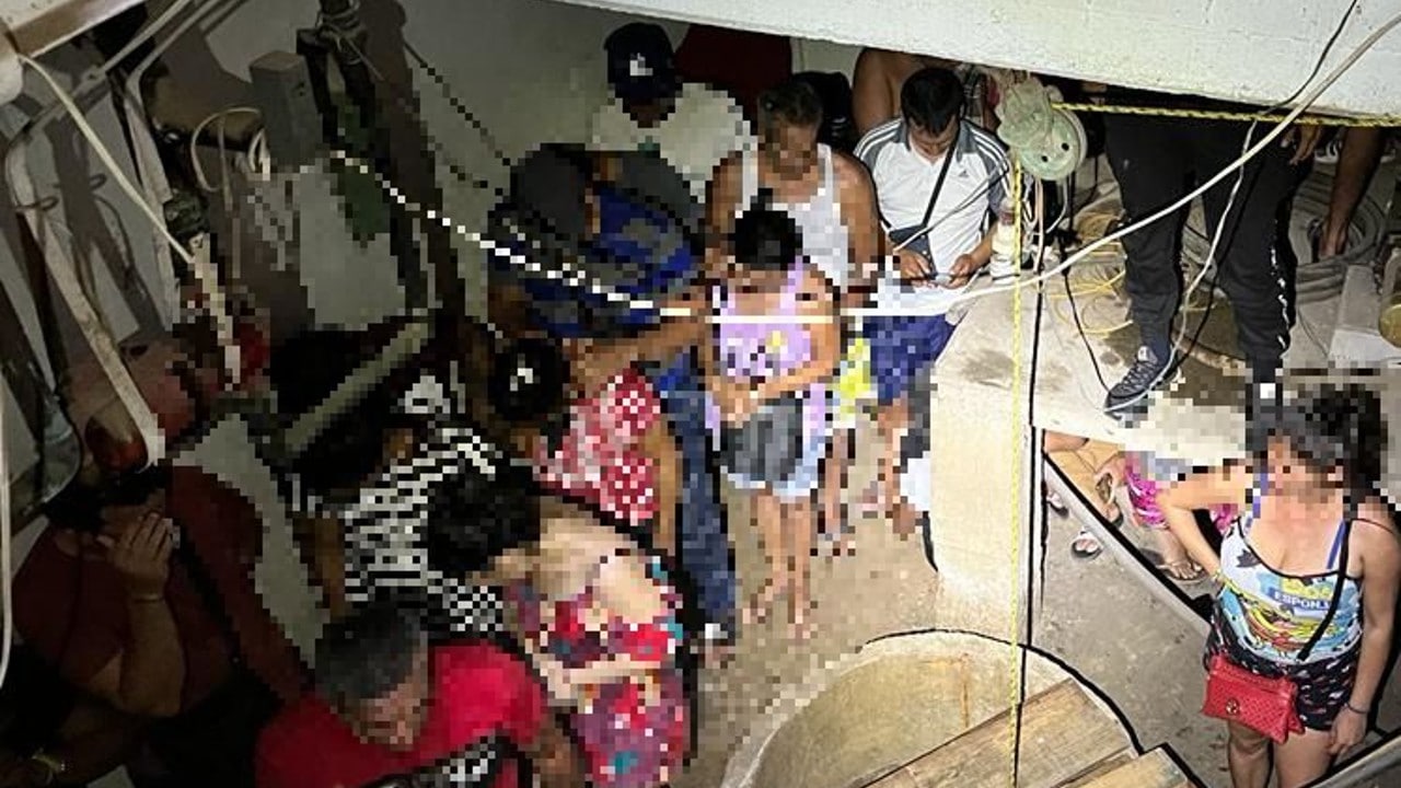 Localizan a 70 migrantes escondidos en un pozo de agua de un hotel en Oaxaca