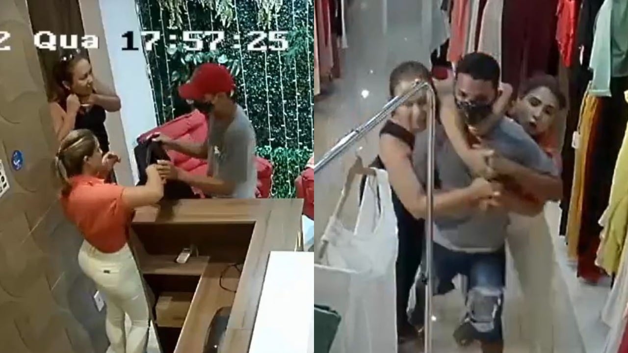 Mujeres detienen a ladrón y frustran asalto en tienda de ropa