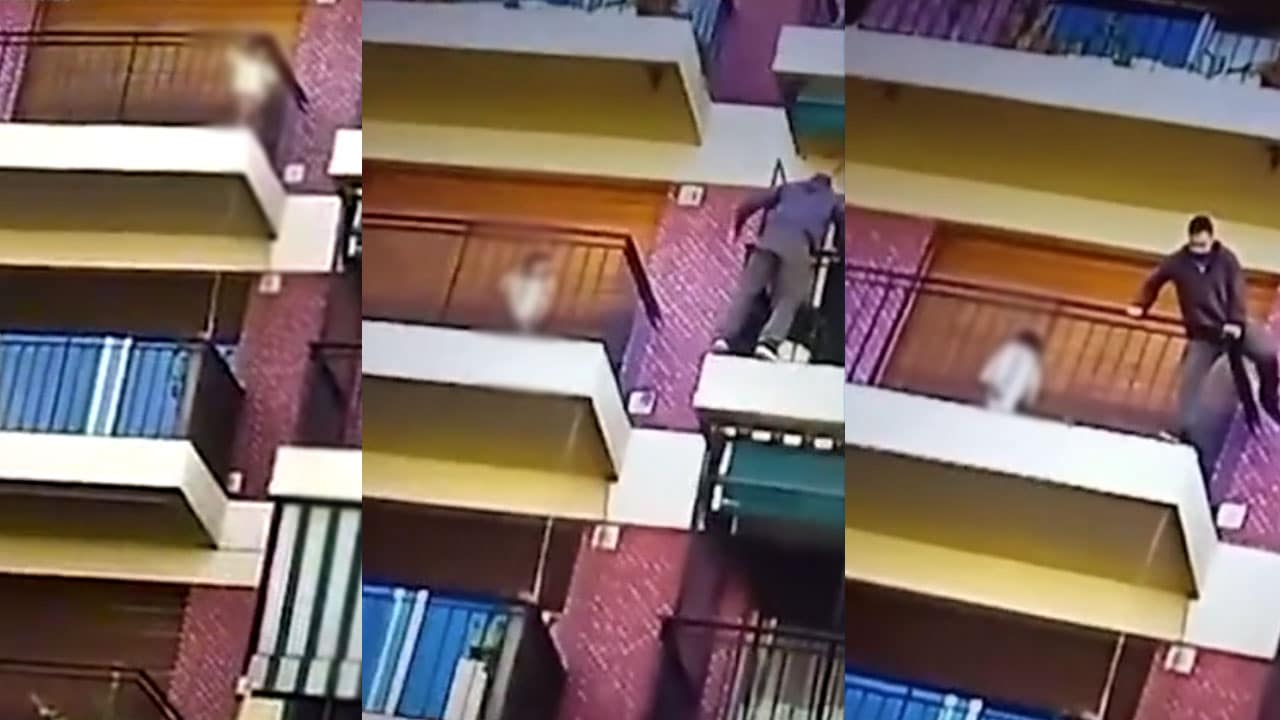 Video: Hombre salta de un balcón para salvar bebé Argentina