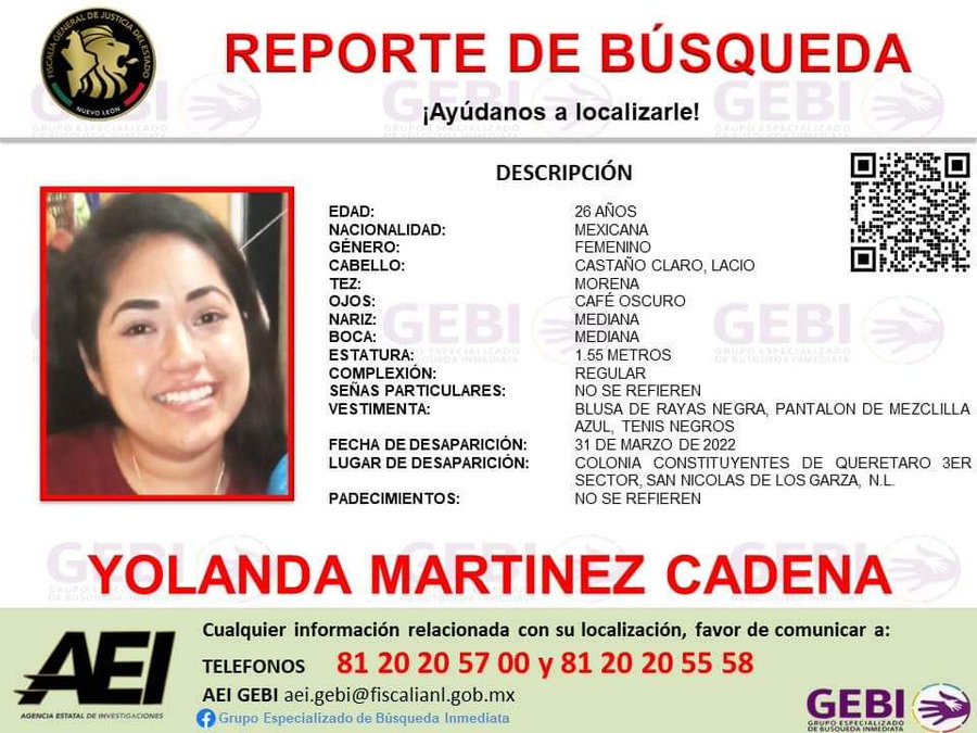 Yolanda Martínez, Debanhi Escobar, Gerard Martínez, personas desaparecidas, Monterrey