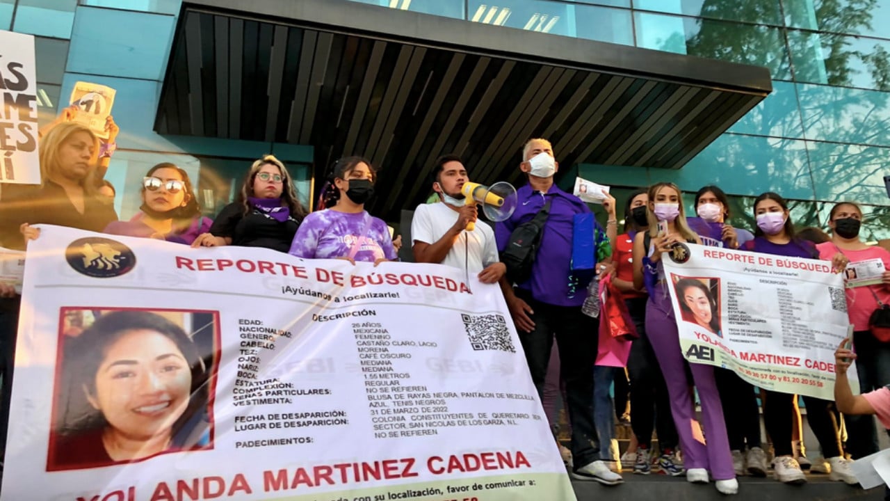 Marchan mujeres para exigir búsqueda de Yolanda Martínez en Nuevo León