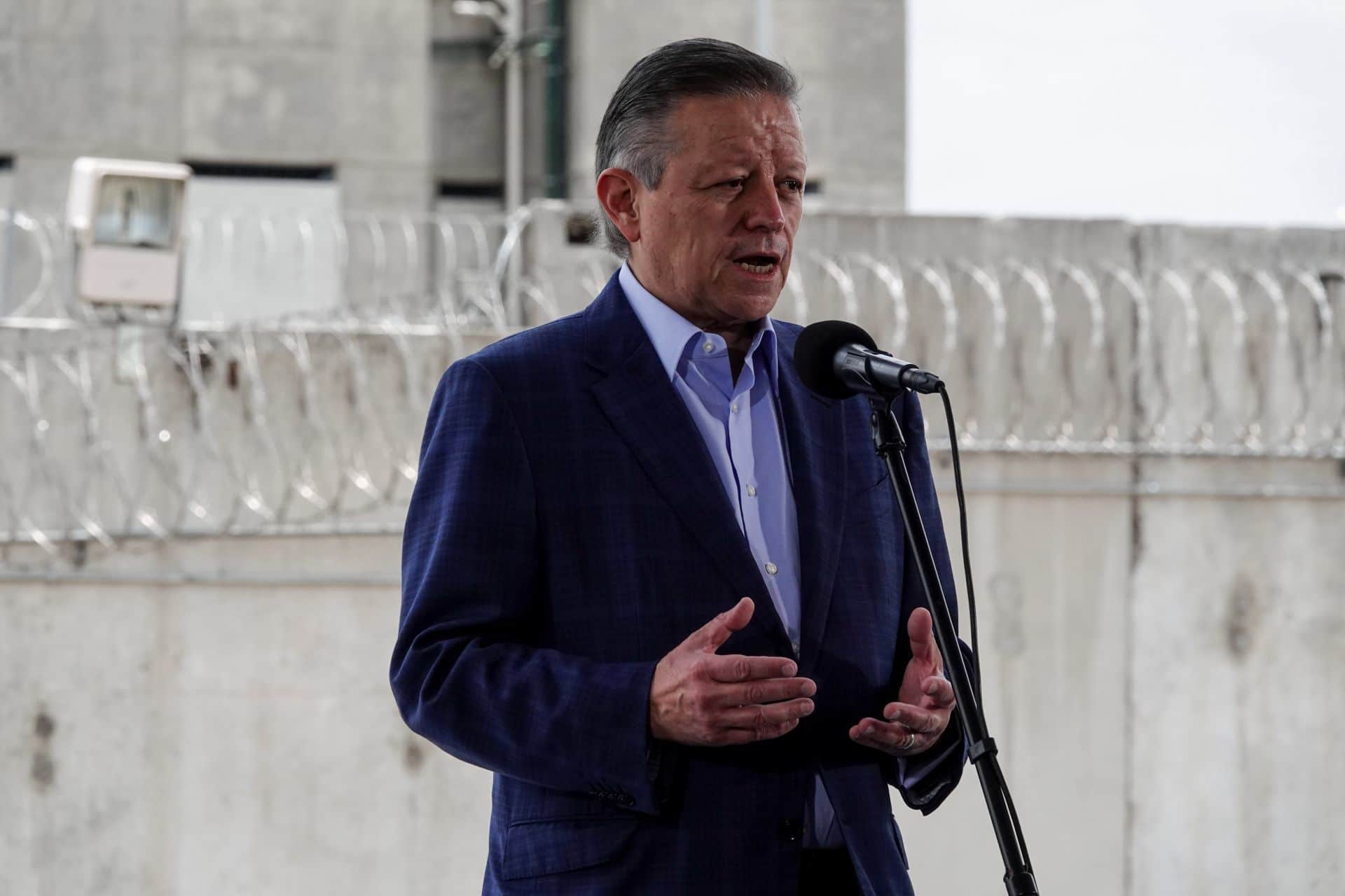 Arturo Zaldívar, ministro presidente la SCJN, durante la conferencia tras su visita al penal de Santa Martha Acatitla, 11 de mayo de 2022 (Cuartoscuro)