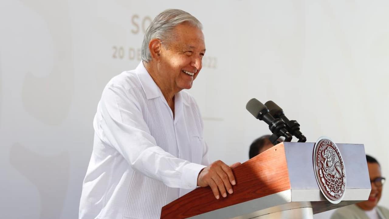El presidente de México, Andrés Manuel López Obrador, durante su conferencia mañanera desde Sonora. Fuente: Gobierno de México