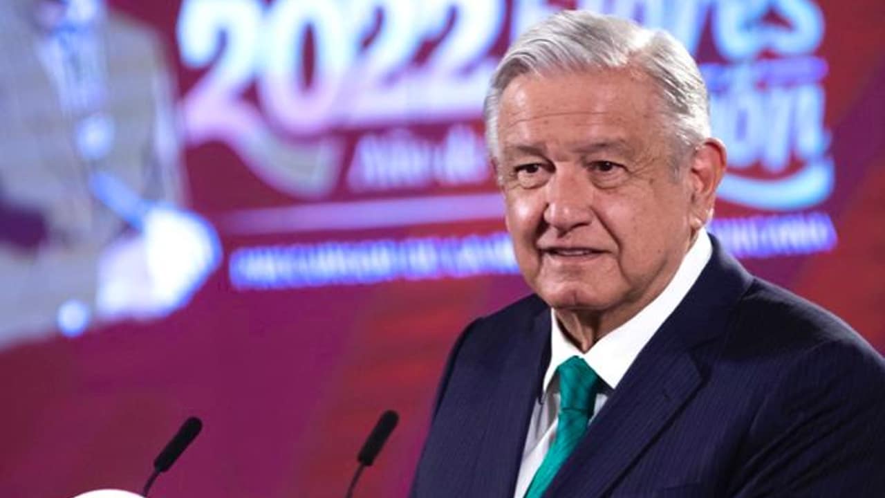 El presidente Andrés Manuel López Obrador (AMLO) durante su conferencia mañanera desde Palacio Nacional.