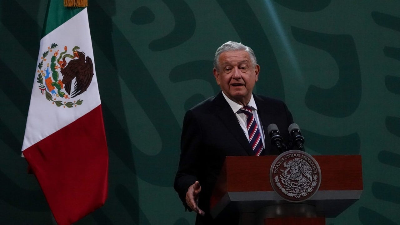El presidente López Obrador en conferencia mañanera