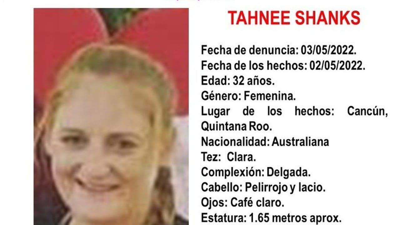 Buscan a mujer australiana desaparecida en Cancún.