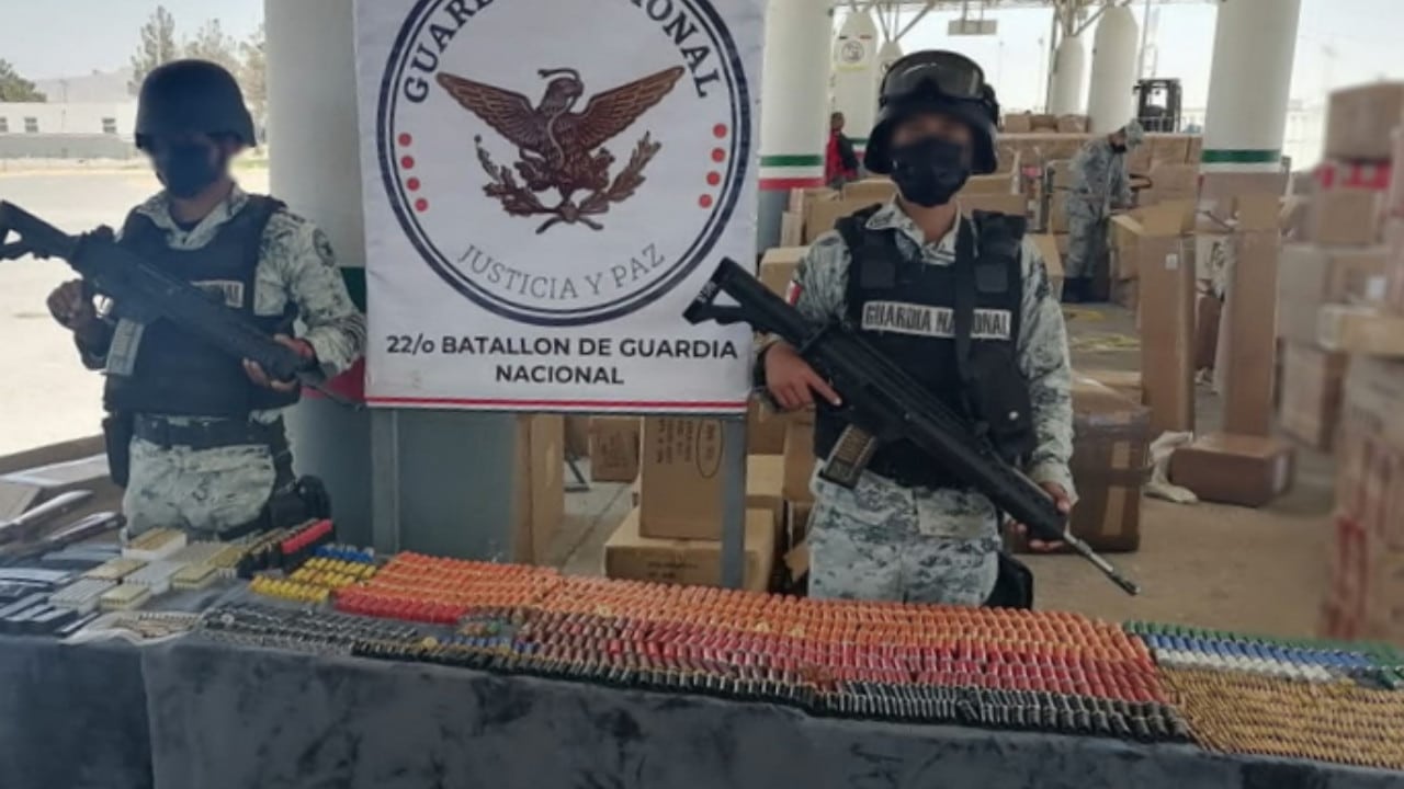Decomisan 3 mil cartuchos en las aduanas de Ciudad Juárez y Piedras Negras
