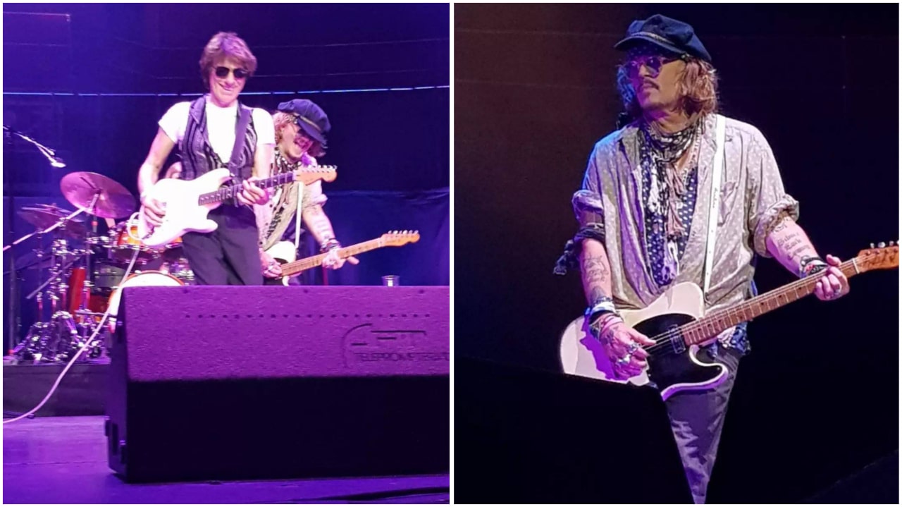 Johnny Depp aparece en concierto de Jeff Beck en Reino Unido