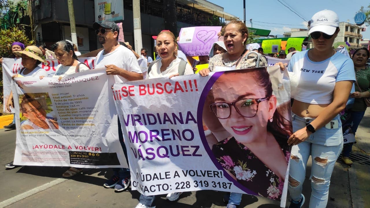 Marcha por Viridina Moreno en Veracruz