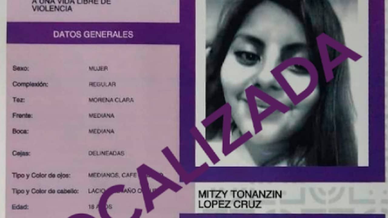 Autoridades de la CDMX reportaron la localización de la estudiante del CCH Oriente, Mitzy Tonanzin López Cruz (Twitter: @FiscaliaCDMX)