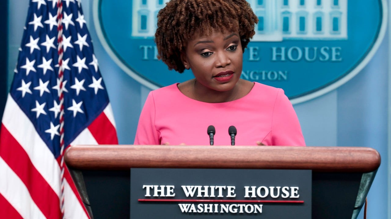 La portavoz de la Casa Blanca, Karine Jean-Pierre, 26 de mayo de 2022 (Getty Images)