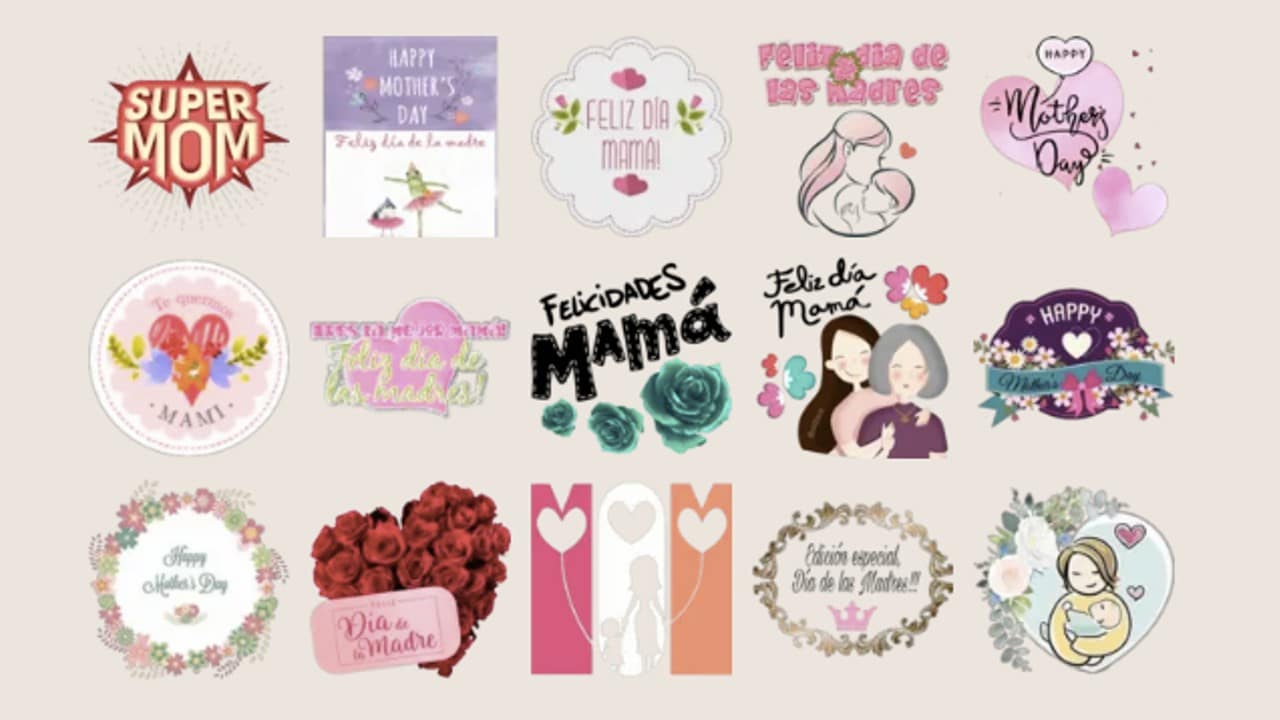 Día de las Madres stickers WhatsApp