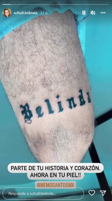 Memo Santos hombre que se hizo tatuaje con el nombre de Belinda