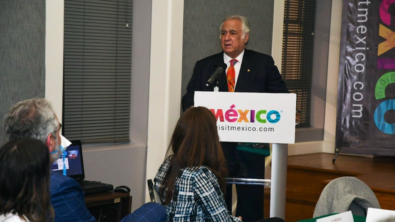 El secretario de Turismo de México, Miguel Torruco, 10 de mayo de 2022 (Twitter: @TorrucoTurismo)