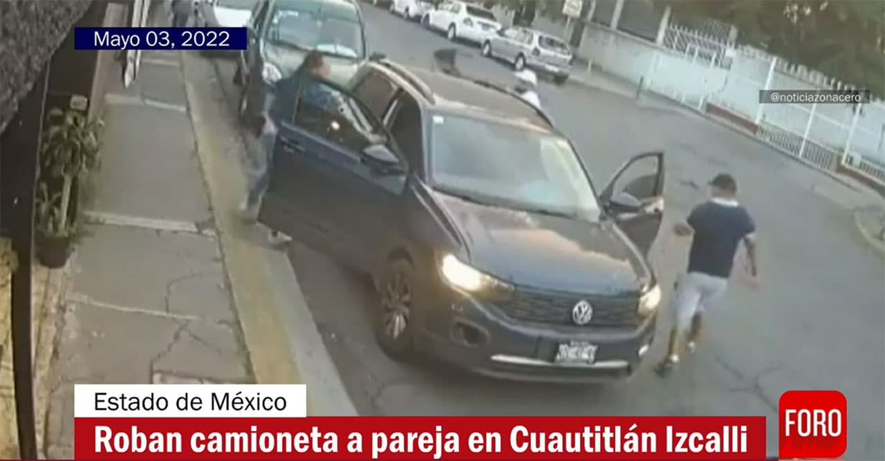 Video roban camioneta a pareja en Cuautitlán Izcalli