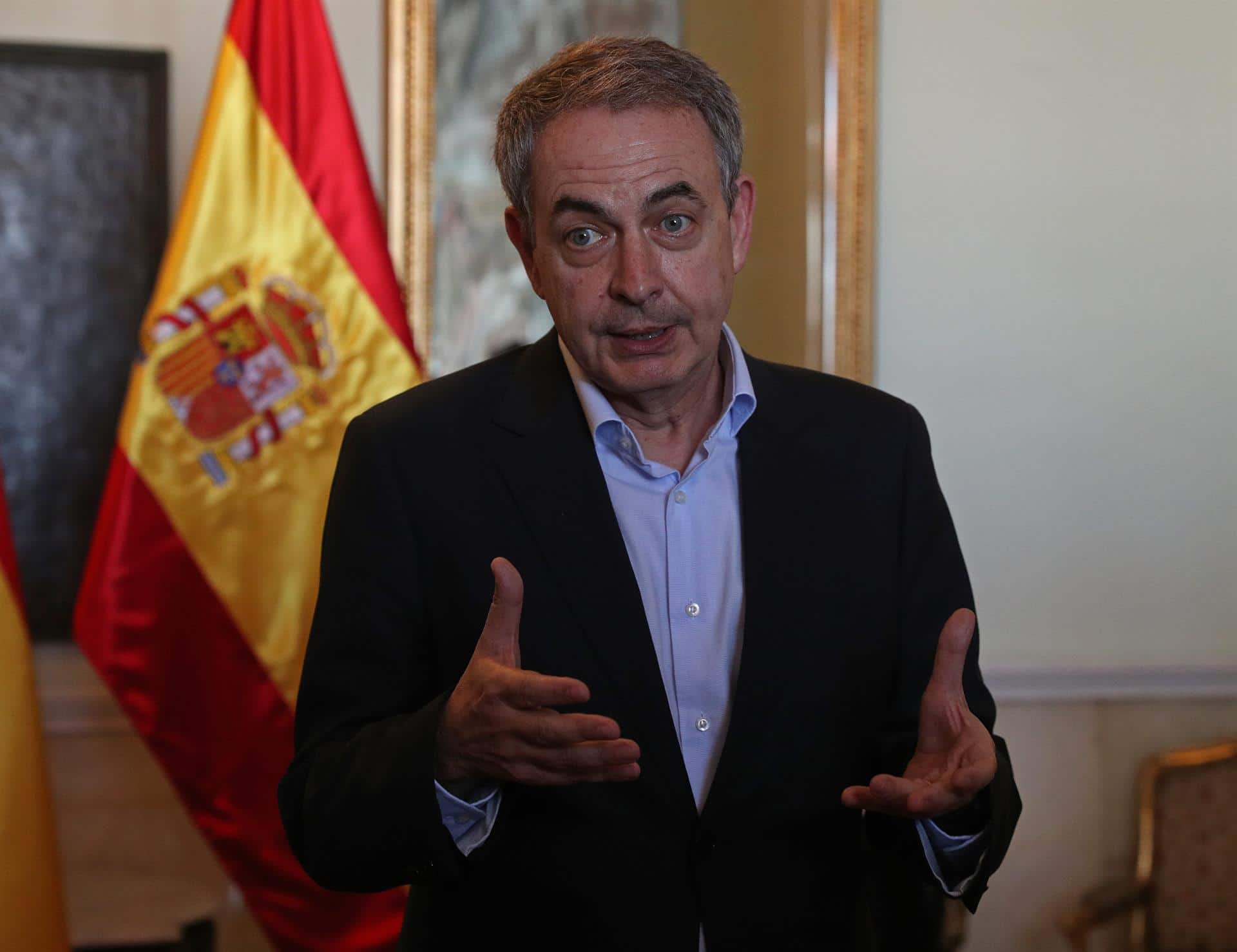El expresidente del Gobierno español, José Luis Rodríguez Zapatero, 12 de mayo de 2022 (EFE)