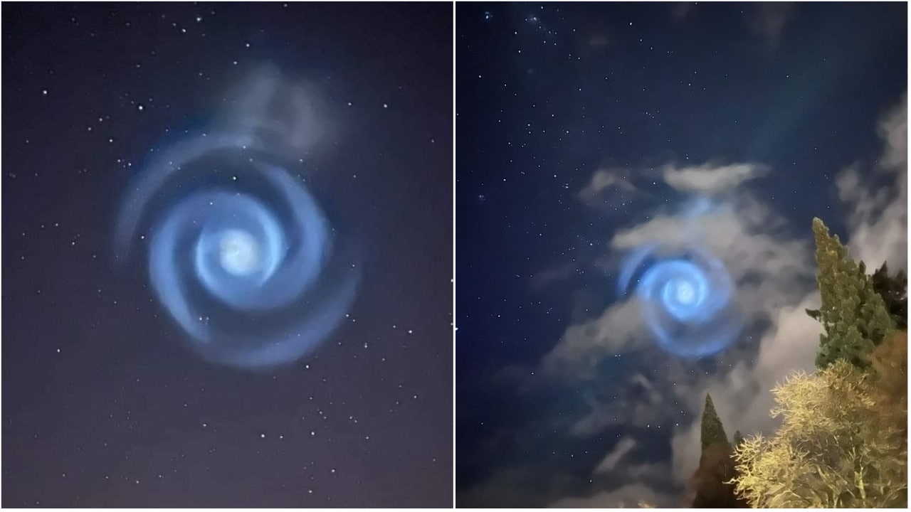 Luz en forma de espiral es vista en cielo de Nueva Zelanda y es captado en fotos