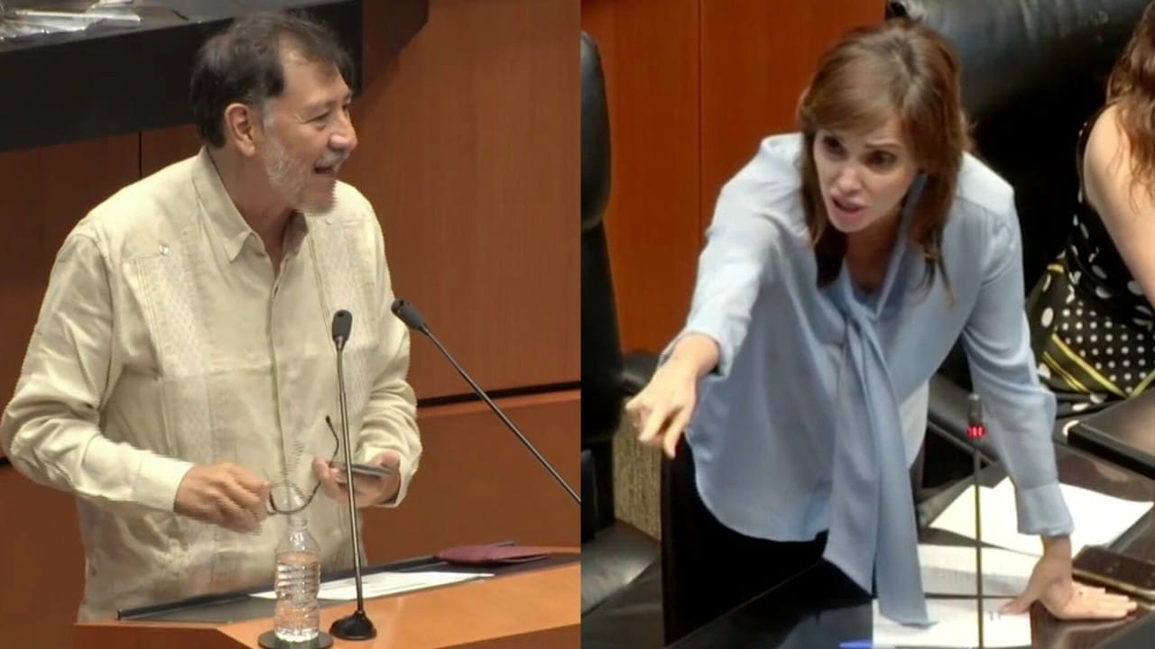 Lilly Téllez llama ‘changoleón’ a Fernández Noroña en sesión de la Comisión Permanente