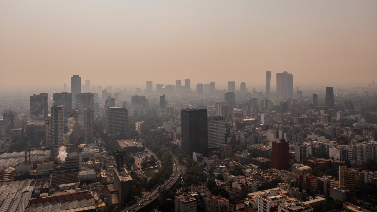 Contaminación atmosférica en el Valle de México (Getty Images)