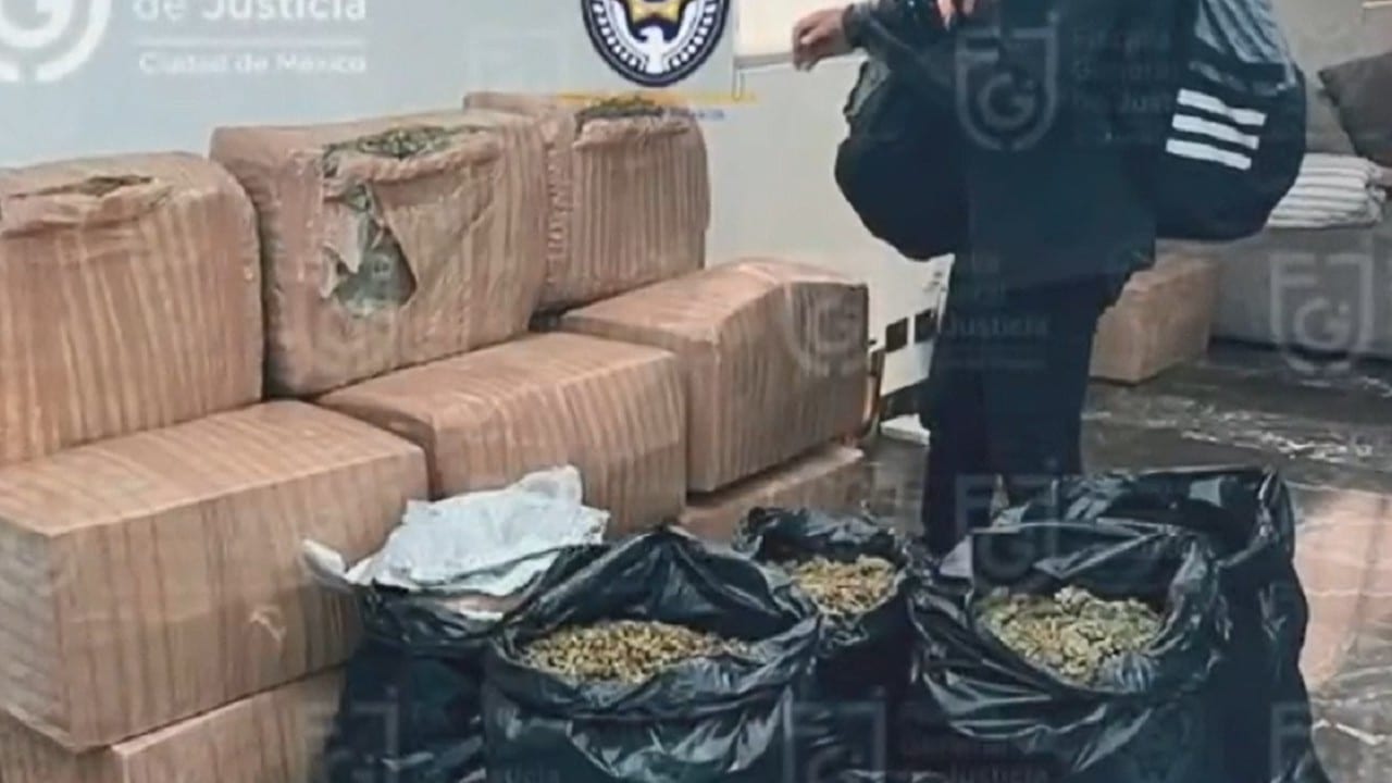 Decomiso de 200 kilos de marihuana en la alcaldía Benito Juárez (Fiscalía de la CDMX)