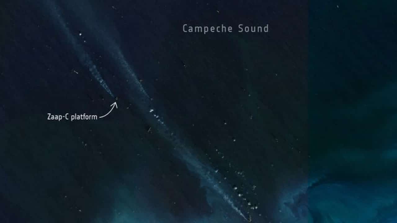 Descubren desde el espacio una impresionante fuga de metano en el Golfo de México.