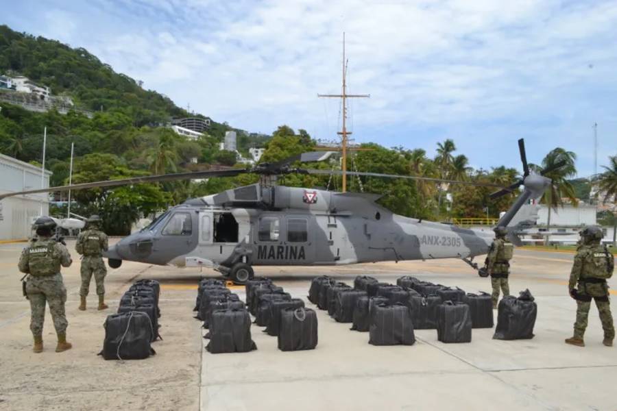 La Marina asegura más de mil 300 kilos cocaína en Huatulco, Oaxaca