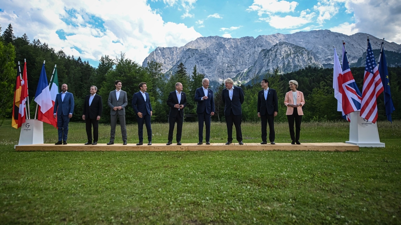 Fotografía de los líderes del G7.