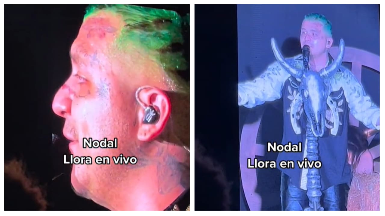 Christian Nodal, presión, llanto, concierto, Colombia, captura de pantalla