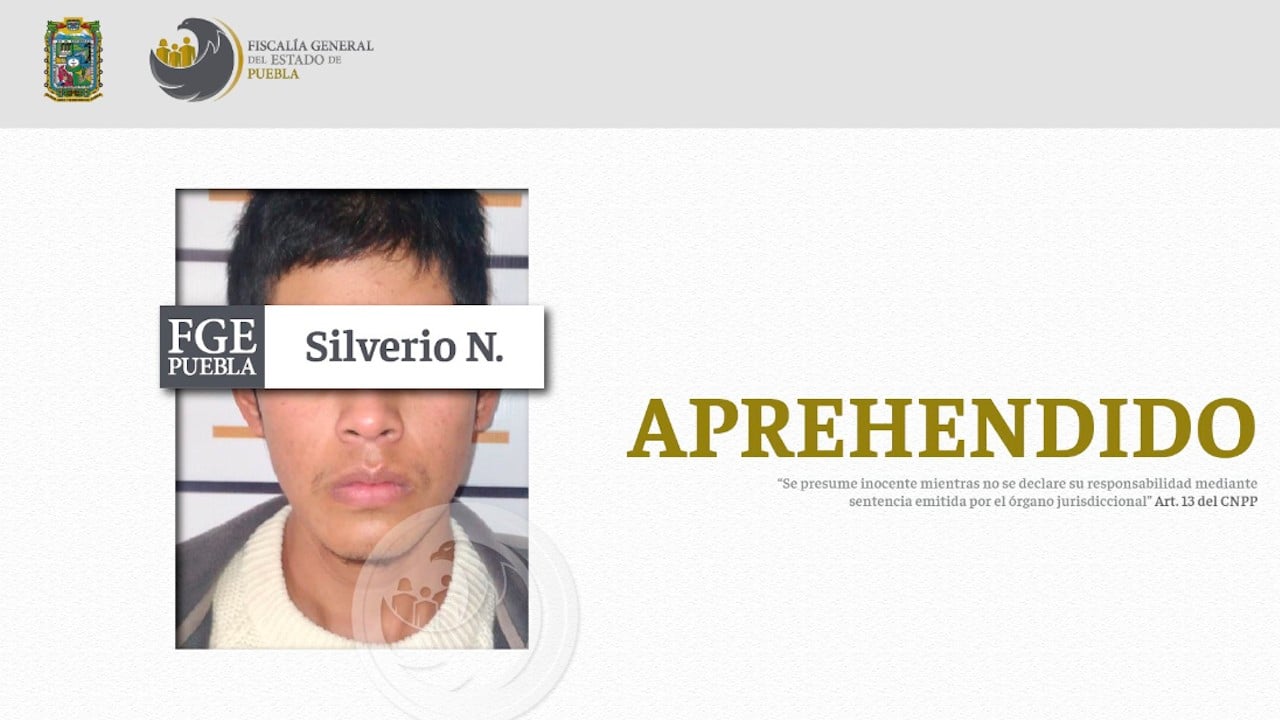 Fiscalía de Puebla cumplió una orden de aprehensión contra Silverio "N" por estar presuntamente relacionado en el linchamiento de Daniel Picazo (Twitter: @FiscaliaPuebla)