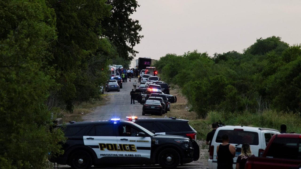 Tráiler con migrantes muertos en Texas (Reuters)