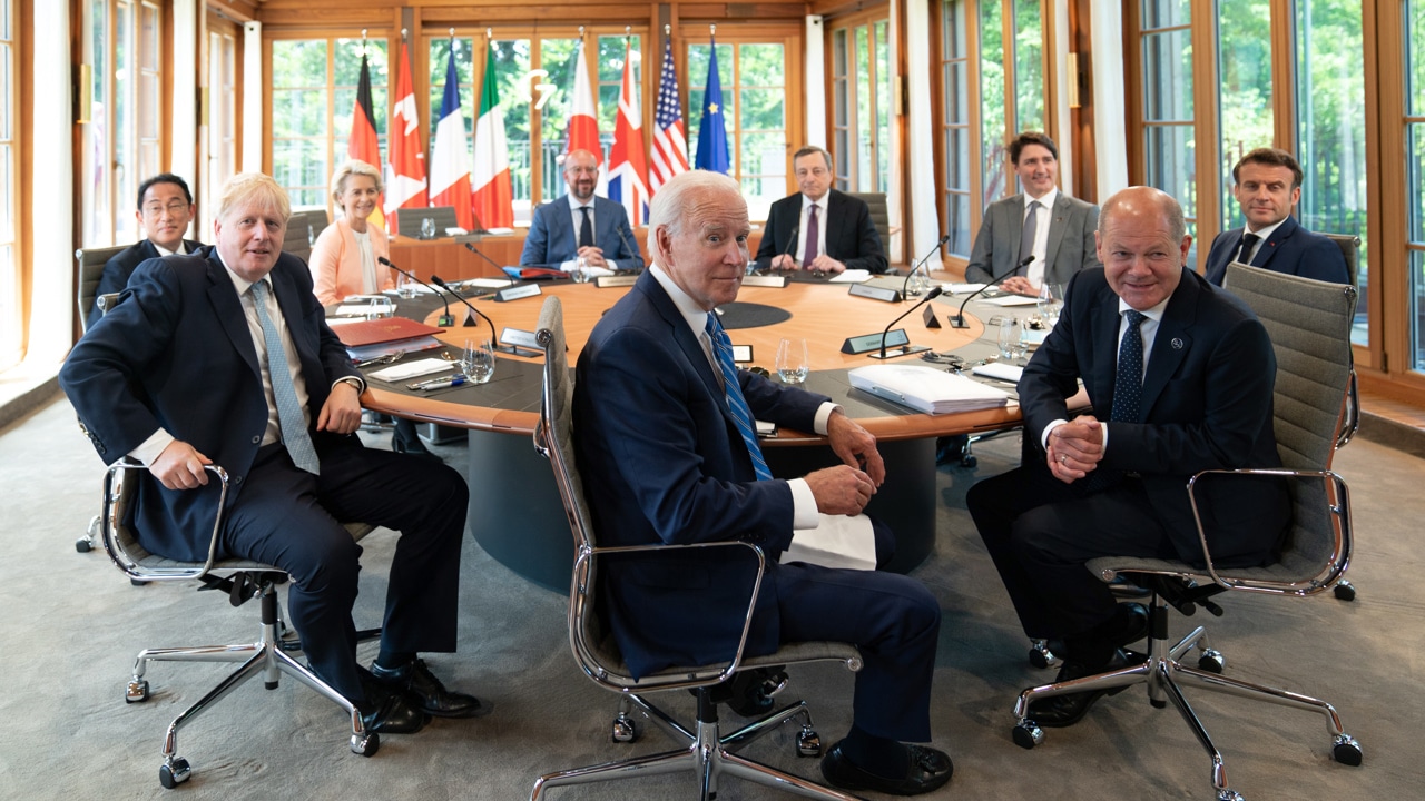 Fotografía de los líderes del G7.