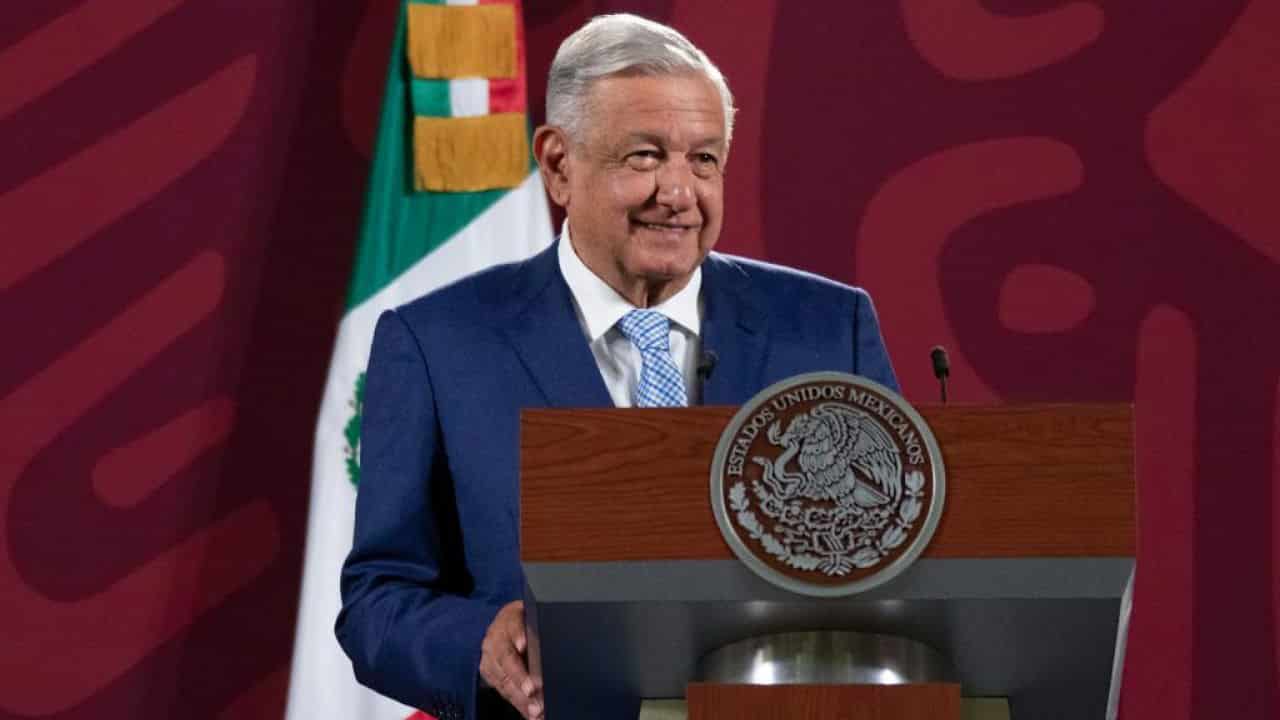 El presidente de México, Andrés Manuel López Obrador, durante la conferencia mañanera en Palacio Nacional.