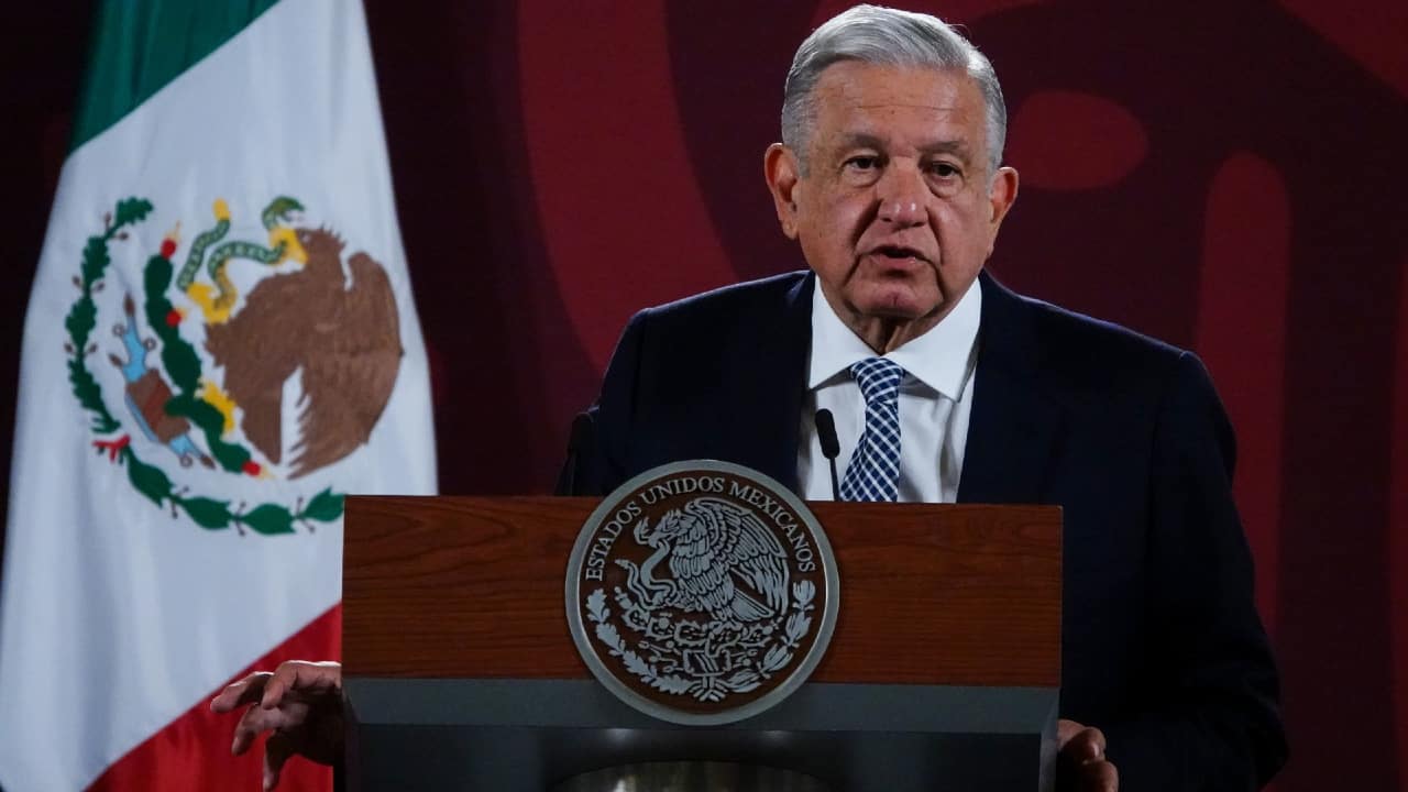 Andrés Manuel López Obrador durante la conferencia de prensa matutina desde Palacio Nacional