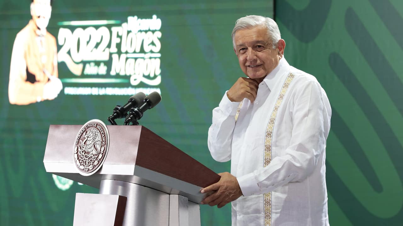 El presidente Andrés Manuel López Obrador en su conferencia mañanera desde el estado de Jalisco.