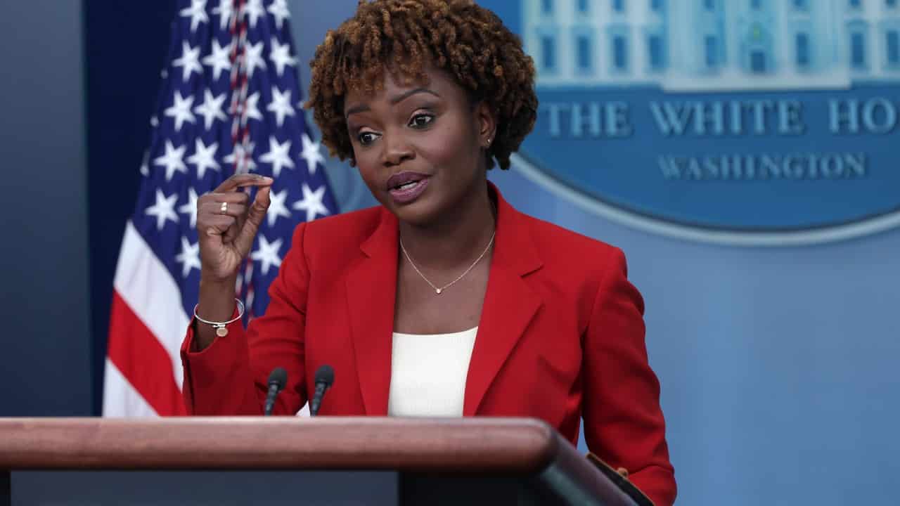 La secretaria de prensa de la Casa Blanca, Karine Jean-Pierre (Getty Images)