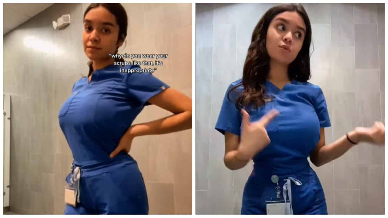 TikTok, redes sociales, enfermera, latina, captura de pantalla