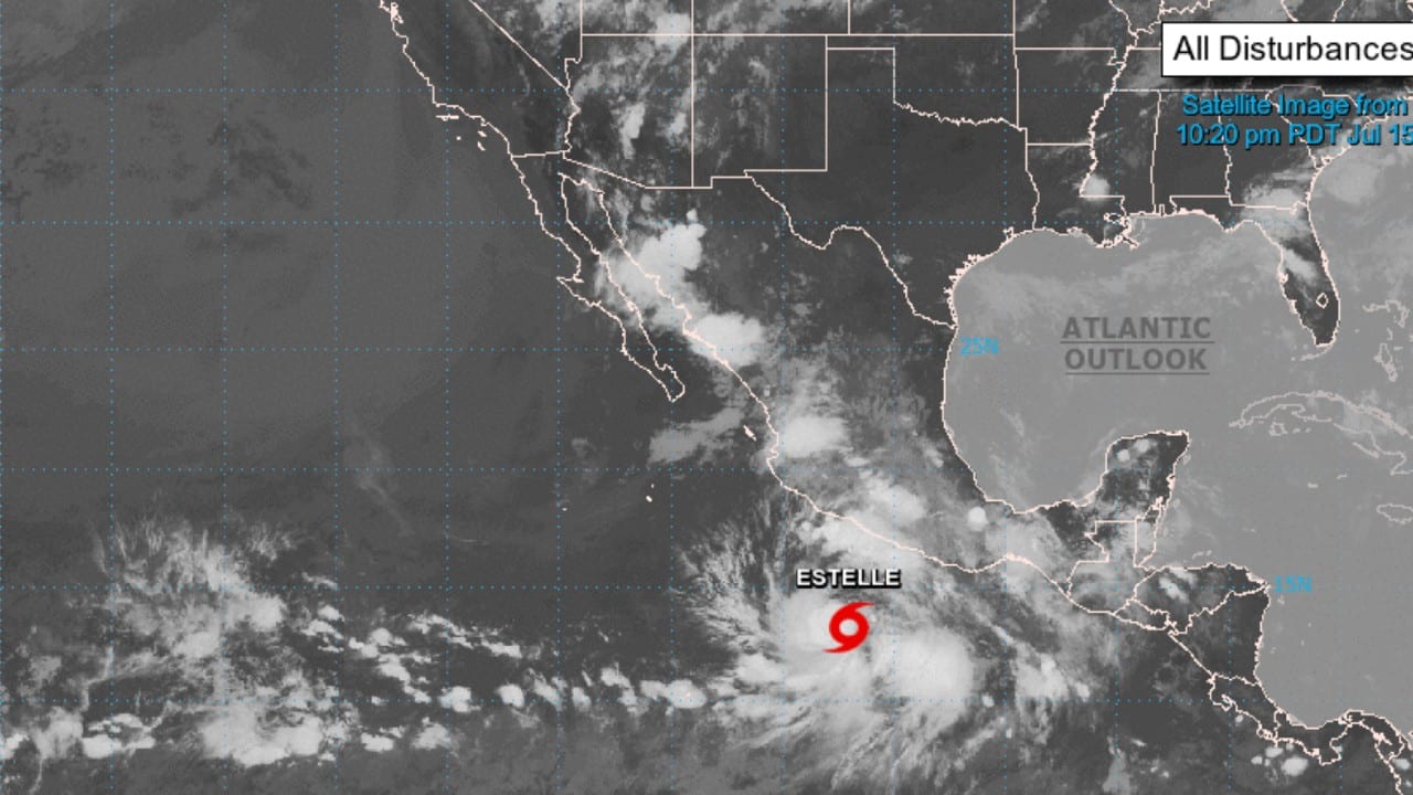 Depresión Tropical Seis-E se intensifica a la tormenta tropical Estelle