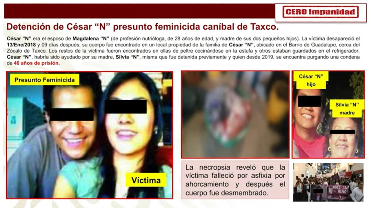 Detienen a Cesar "N", presunto feminicida, conocido como el "caníbal de Taxco".