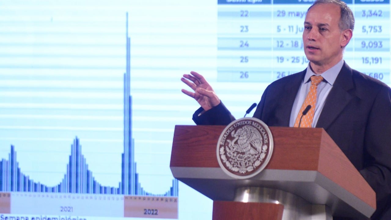 Hugo López-Gatell en conferencia mañanera del presidente López Obrador.