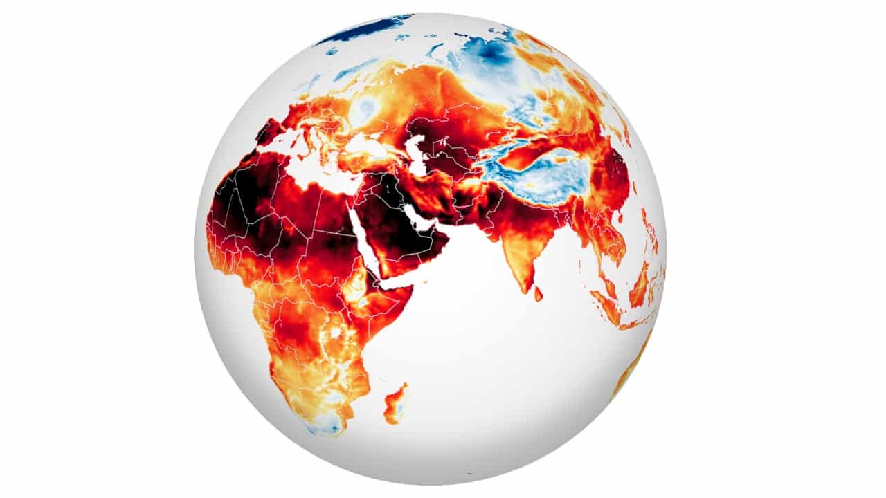 Mapa altas temperaturas NASA formato global