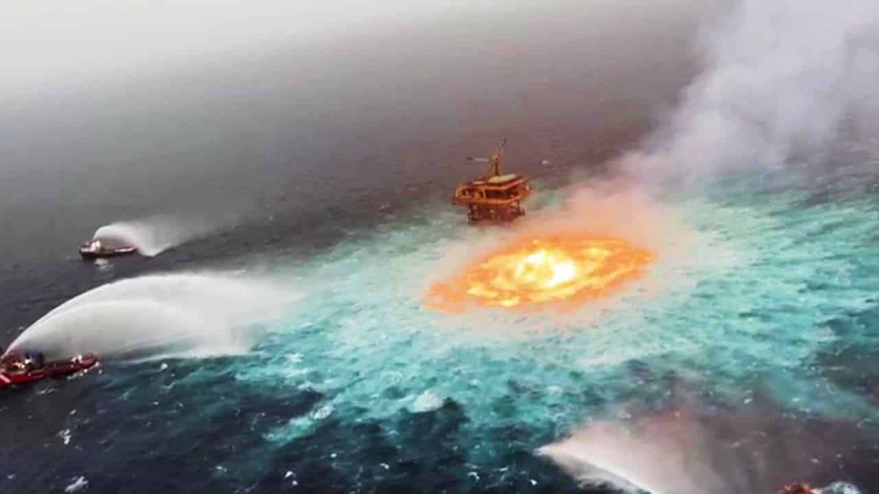 ‘Ojo de fuego’ en el Golfo de México fue por fuga de gas en ducto de Pemex: ASEA