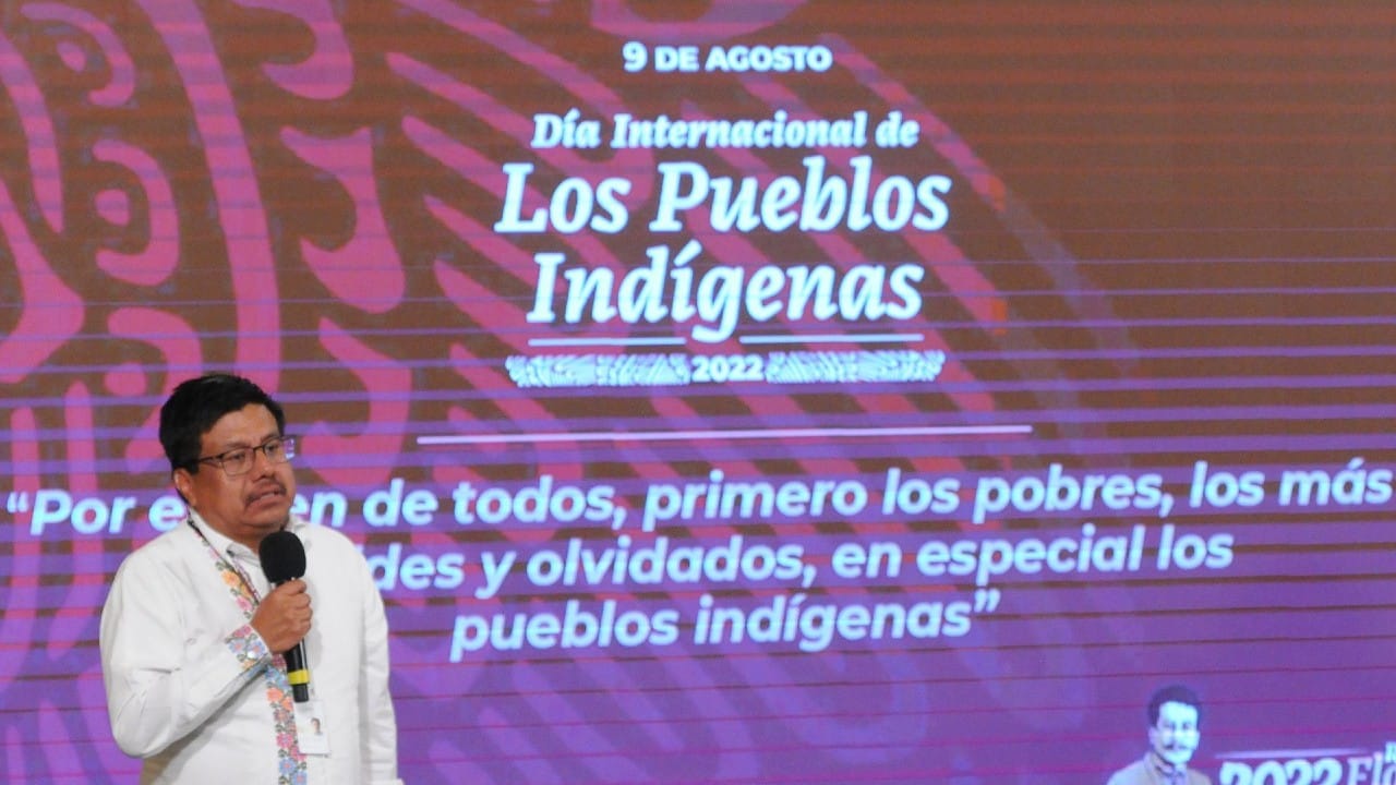 Adelfo Regino Montes, titular del Instituto Nacional de los Pueblos Indígenas (INPI)