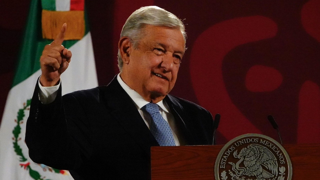 El presidente Andrés Manuel López Obrador, durante la conferencia mañanera en Palacio Nacional.
