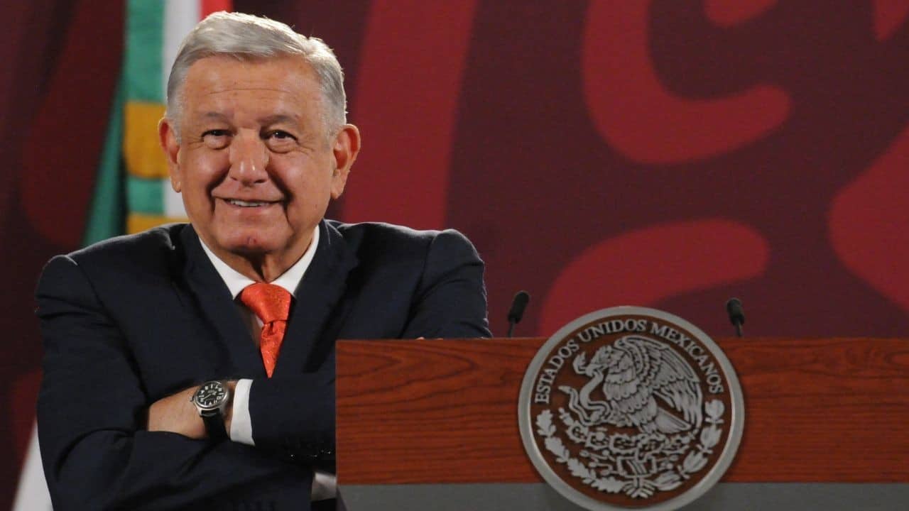Andrés Manuel López Obrador, presidente de México, encabeza la conferencia mañanera.