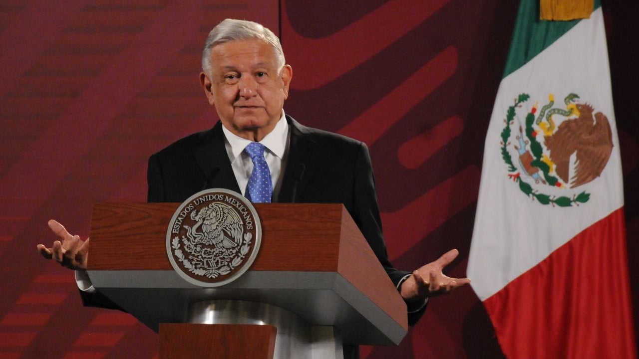 El presidente Andrés Manuel López Obrador, presidente de México, durante la conferencia mañanera.