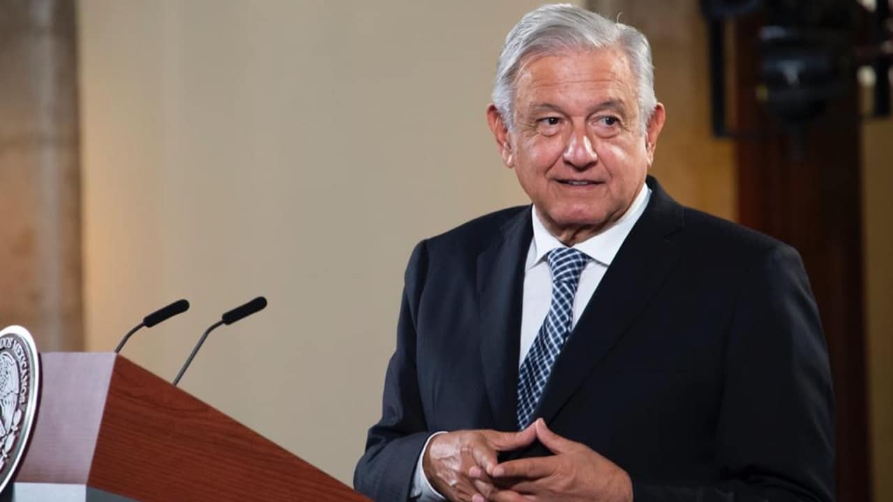 El presidente Andrés Manuel López Obrador, durante su conferencia mañanera en Palacio Nacional.