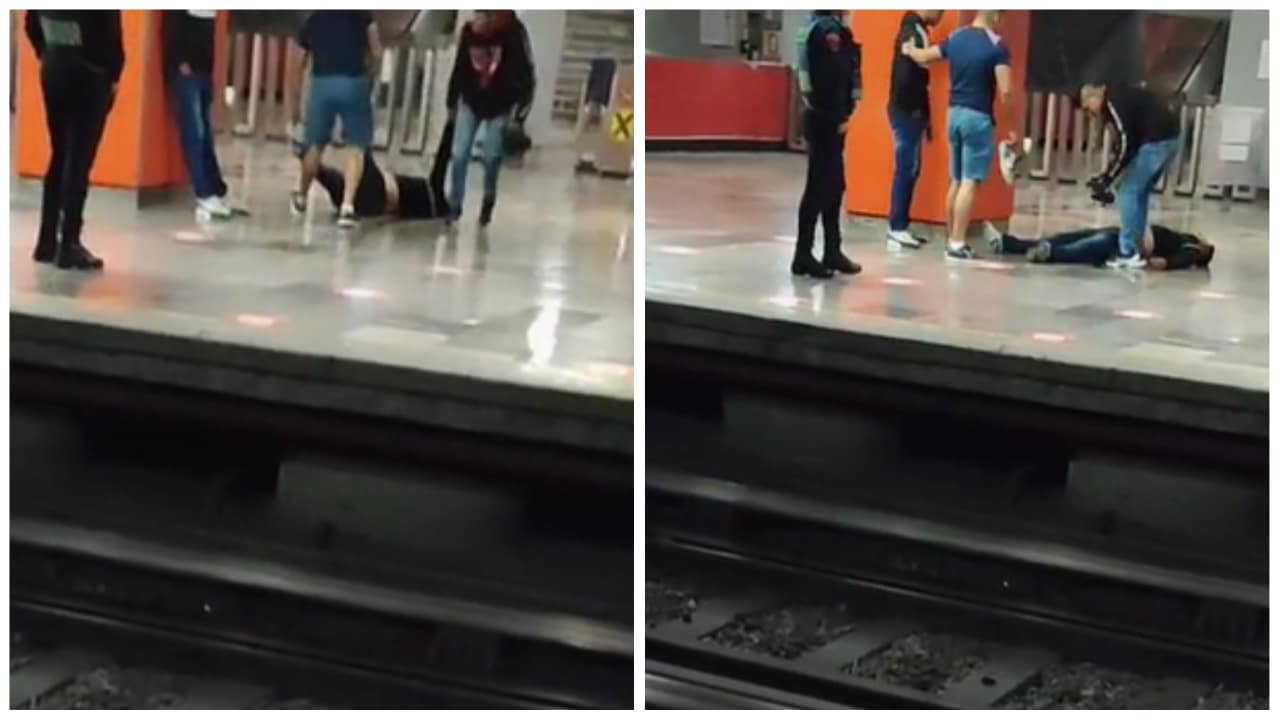 borrachos, ebriedad, metro, Allende, captura de pantalla