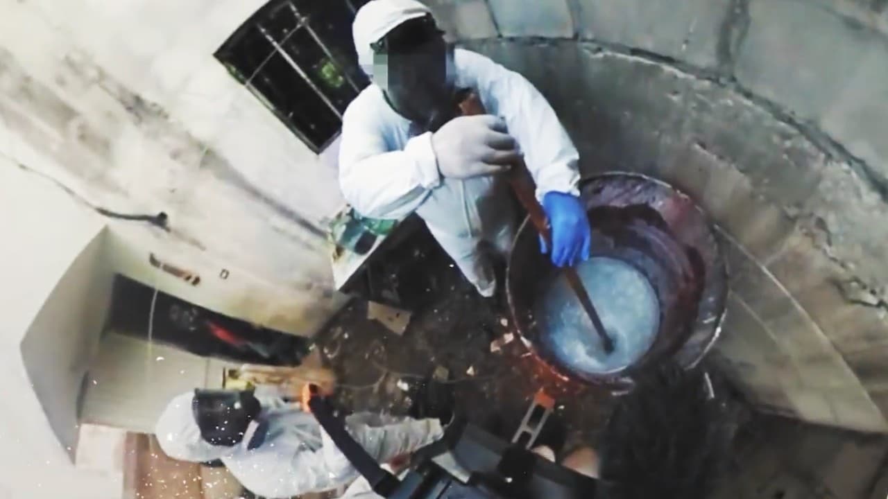 Así se cocina el fentanilo en un laboratorio clandestino del Cártel de Sinaloa. FOTO: N+.