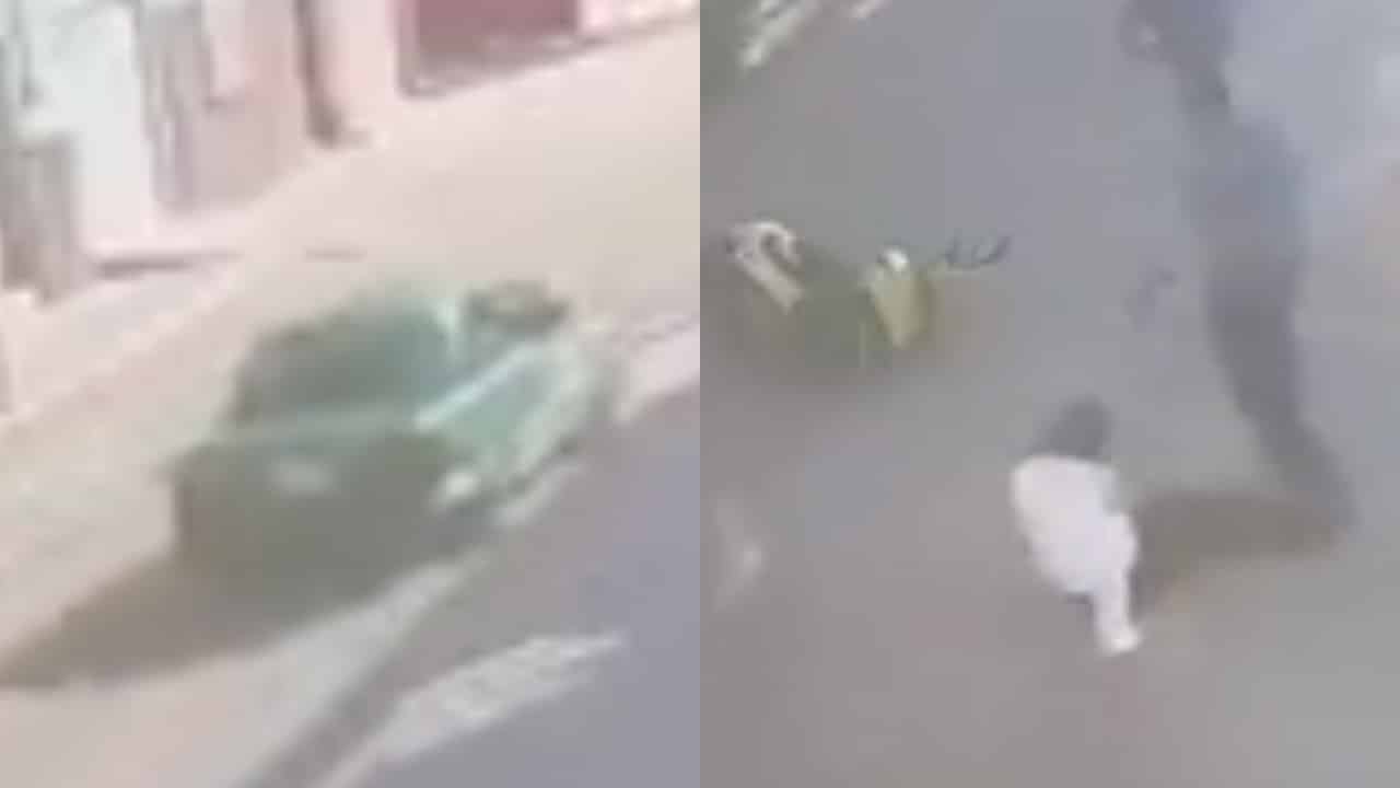 Conductor de taxi atropella motociclista en San Luis Potosí, video